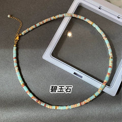 Fashion Turquoise Star Moon Necklace Women's Light Luxury Minority Vintage Gold Coin Non - Fading Pendant Twin Clavicle Necklace - SHOWLU FASHION STORE