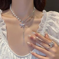 Fashion Unique Design Elegant and Exquisite Double - layer Pearl Love Pendant Necklace Women Jewelry Wedding Party Premium Gift - SHOWLU FASHION STORE