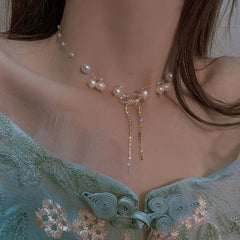 Fashion Unique Design Elegant and Exquisite Double - layer Pearl Love Pendant Necklace Women Jewelry Wedding Party Premium Gift - SHOWLU FASHION STORE