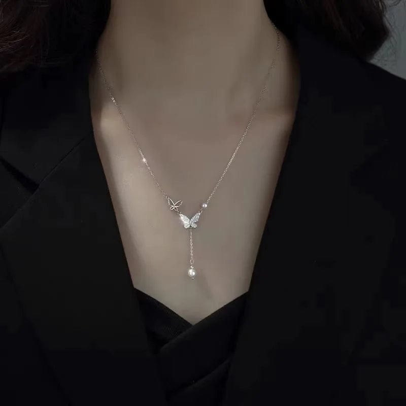Fashion Unique Design Elegant and Exquisite Double - layer Pearl Love Pendant Necklace Women Jewelry Wedding Party Premium Gift - SHOWLU FASHION STORE