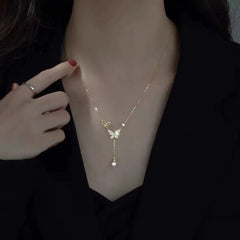 Fashion Unique Design Elegant and Exquisite Double - layer Pearl Love Pendant Necklace Women Jewelry Wedding Party Premium Gift - SHOWLU FASHION STORE