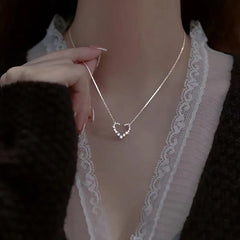 Fashion Unique Design Elegant and Exquisite Double - layer Pearl Love Pendant Necklace Women Jewelry Wedding Party Premium Gift - SHOWLU FASHION STORE