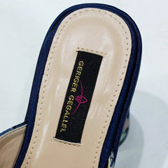 Fashionable Top Italian Designers 2023 Luxury Elegant Bright Rhinestone Round Toe Prints Summer Party Women's High Heels Shoes - SHOWLU FASHION STORE