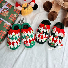 Fat Glass Ball Hand - Made Children's Hand - Woven Crochet Self - Woven Christmas Slippers Thick Ice Bar Wool DIY Material Package - SHOWLU FASHION STORE
