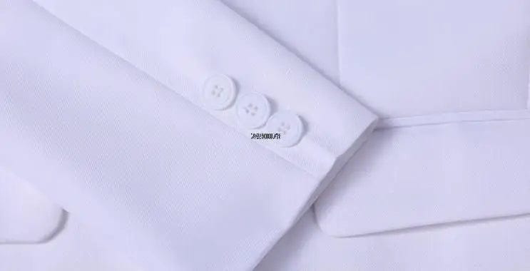 Flower Boys White Baptism Suit Kid Wedding Party Photograph Set Teenager Birthday Tuxedo Dress Children Graduation Stage Costume - SHOWLU FASHION STORE