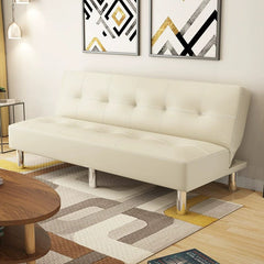 Foldable Leather Sofa Bed Multifunctional Small Apartment Lunch Break Office Simple Sofa Living Room Double Single Sitting and Lying Dual - Use - SHOWLU FASHION STORE