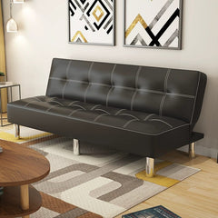 Foldable Leather Sofa Bed Multifunctional Small Apartment Lunch Break Office Simple Sofa Living Room Double Single Sitting and Lying Dual - Use - SHOWLU FASHION STORE