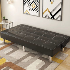 Foldable Leather Sofa Bed Multifunctional Small Apartment Lunch Break Office Simple Sofa Living Room Double Single Sitting and Lying Dual - Use - SHOWLU FASHION STORE