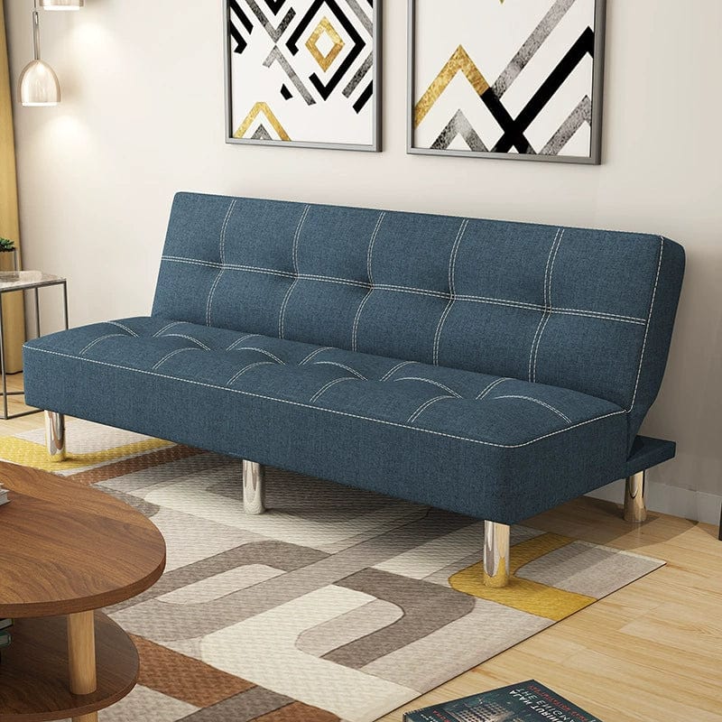 Foldable Leather Sofa Bed Multifunctional Small Apartment Lunch Break Office Simple Sofa Living Room Double Single Sitting and Lying Dual - Use - SHOWLU FASHION STORE