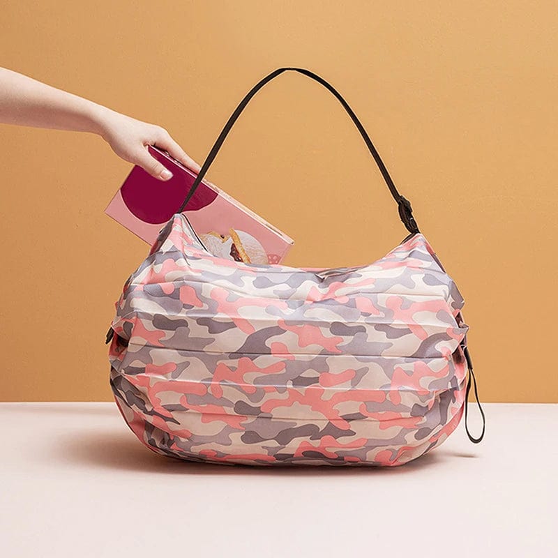Foldable Storage Bag With Handle Portable Travel Camouflage Handbags Large Capacity Shopping Bag - SHOWLU FASHION STORE