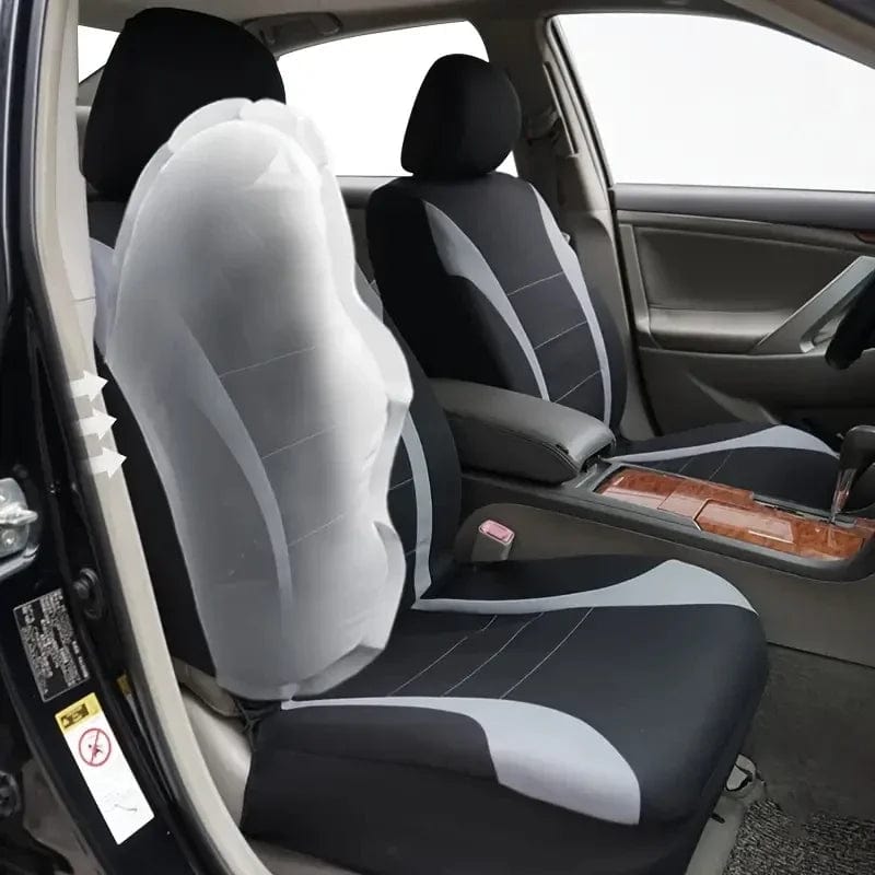 Four Season Universal Car Front/Rear Seat Cover Polyester Fabric Protect Seat Covers Safe Truck Van SUV Seat Protecto Accessory - SHOWLU FASHION STORE