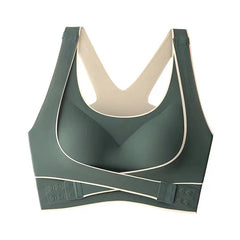 Front Buckle Beautiful Back Seamless Large Size Underwear Women's Thin Bra Without Steel Ring Gathered Sports Adjustment Bra - SHOWLU FASHION STORE