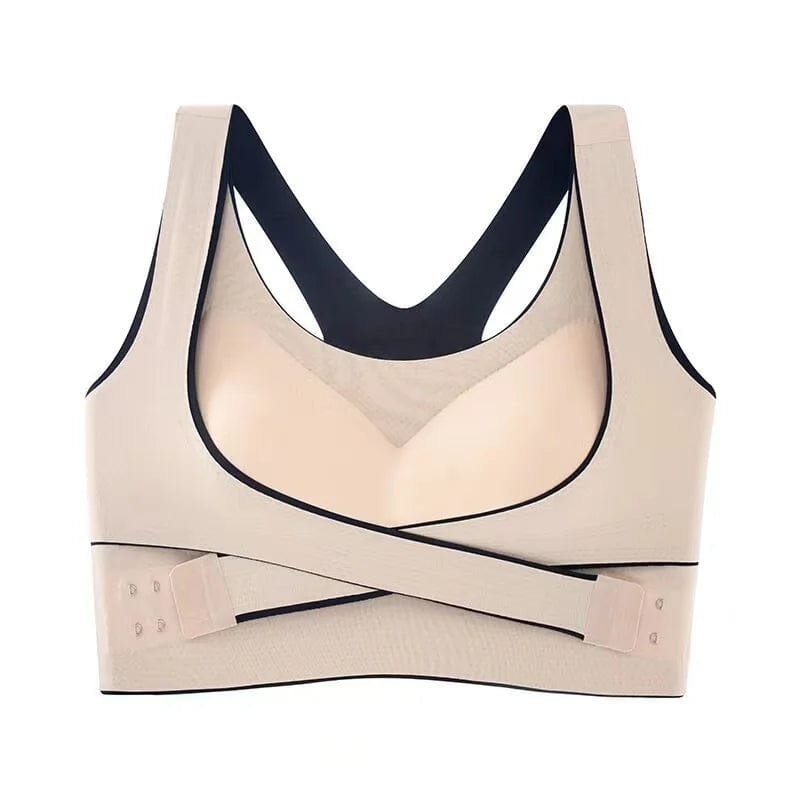 Front Buckle Beautiful Back Seamless Large Size Underwear Women's Thin Bra Without Steel Ring Gathered Sports Adjustment Bra - SHOWLU FASHION STORE