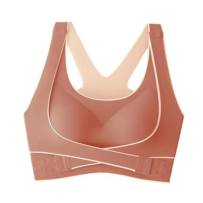Front Buckle Beautiful Back Seamless Large Size Underwear Women's Thin Bra Without Steel Ring Gathered Sports Adjustment Bra - SHOWLU FASHION STORE