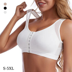 Front Closure Posture Corrector Lift Up Bra Women Push Up Cross Back Underwear Shockproof Sports Support Fitness Vest Bras S - 5XL - SHOWLU FASHION STORE