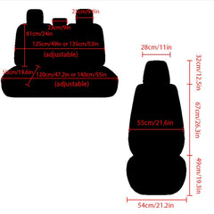 Full Set Car Seat Covers, Sport Style, Universal Fit, Full Coverage, Breathable Mesh, Lumbar Support, Trendy Automotive Seat Protector, All - Season - SHOWLU FASHION STORE