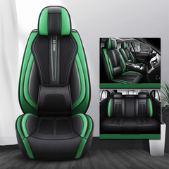 Full Set Car Seat Covers, Sport Style, Universal Fit, Full Coverage, Breathable Mesh, Lumbar Support, Trendy Automotive Seat Protector, All - Season - SHOWLU FASHION STORE