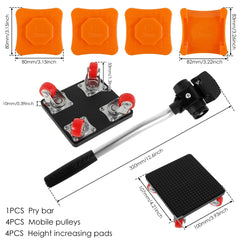 Furniture Lift Mover Tool 880LBS 360° Rotatable Heavy Duty Furniture Mover Labor - Saving Furniture Transport Tool Roller Slider - SHOWLU FASHION STORE