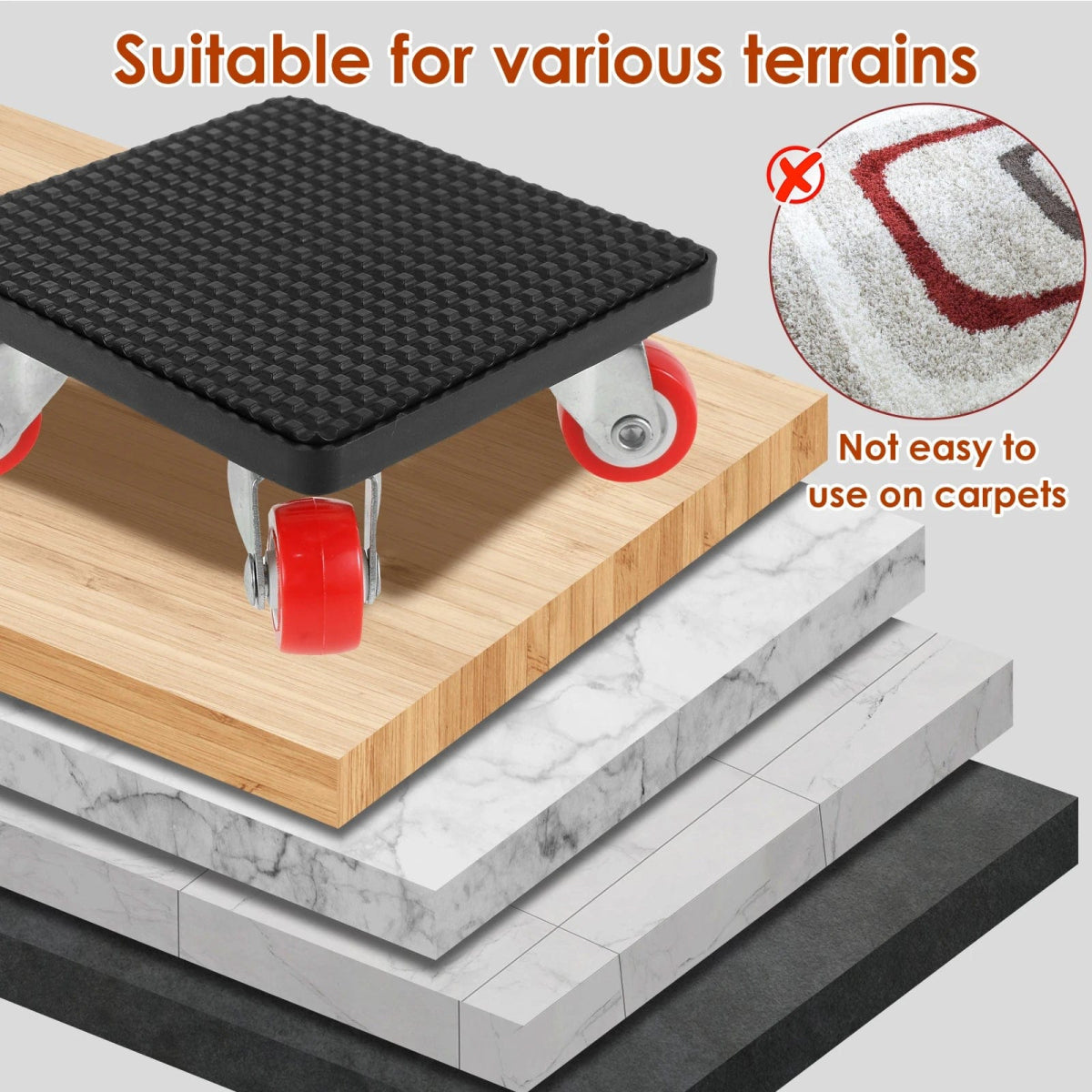 Furniture Lift Mover Tool 880LBS 360° Rotatable Heavy Duty Furniture Mover Labor - Saving Furniture Transport Tool Roller Slider - SHOWLU FASHION STORE