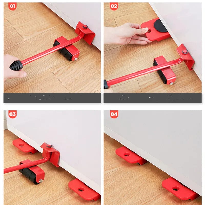 Furniture Moving Transport Roller Set Removal Lifting Moving Tool Set Wheel Bar Mover Moving Heavy Stuffs Device Hand Tool - SHOWLU FASHION STORE