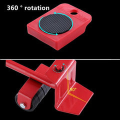 Furniture Moving Transport Roller Set Removal Lifting Moving Tool Set Wheel Bar Mover Moving Heavy Stuffs Device Hand Tool - SHOWLU FASHION STORE