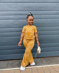 Girls' Clothes Set Children Short Sleeved Fared Pants 2 - Piece Set Baby Casual Wear Printing Kids Girl's Clothes 3 4 5 6 7 8 Year - SHOWLU FASHION STORE