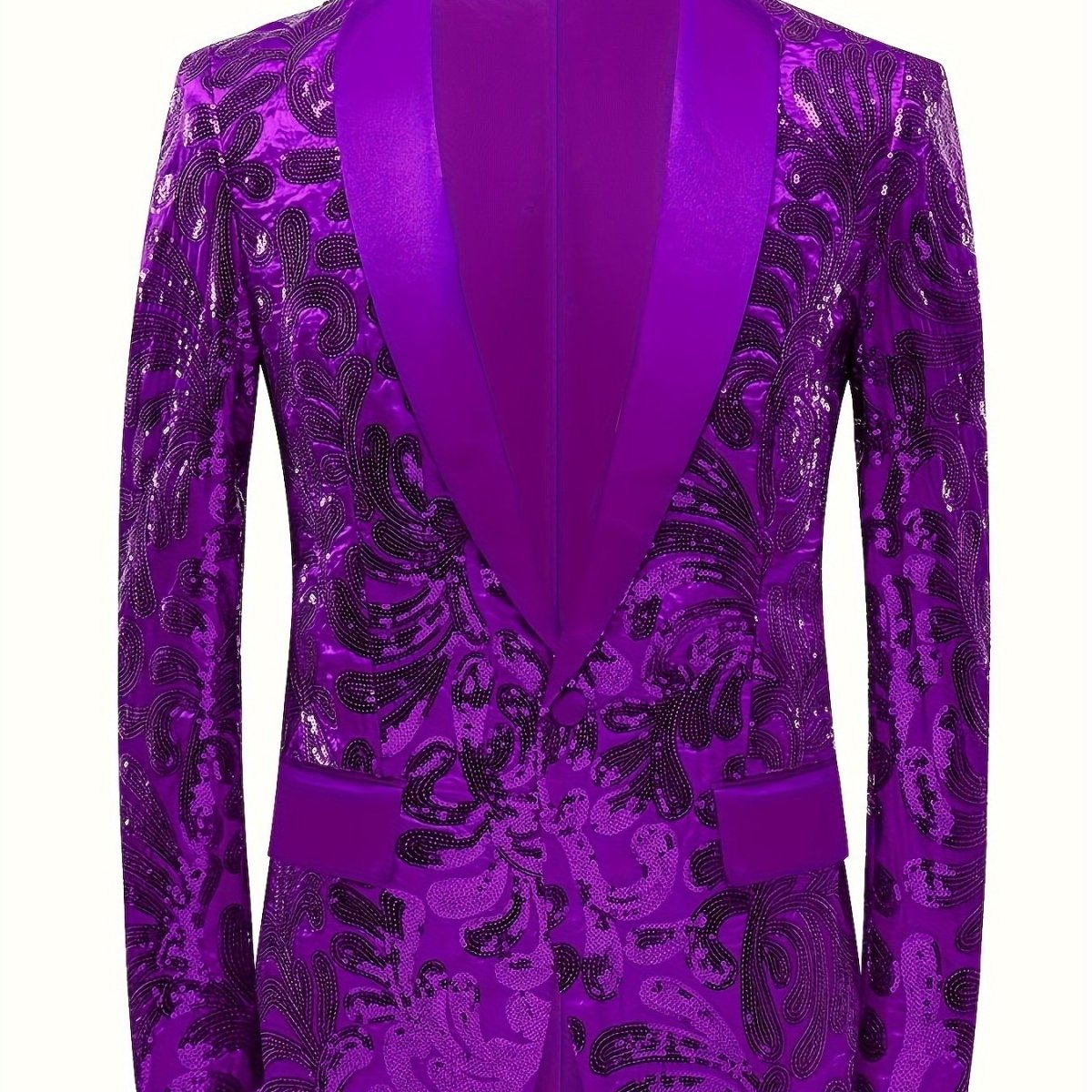Glittering Mens Sequin Blazer Jacket - Red Shawl Collar for Show - Stopping Evening & Event Wear - Fashion - Forward Party Style, Perfect for Red Carpet Events - SHOWLU FASHION STORE