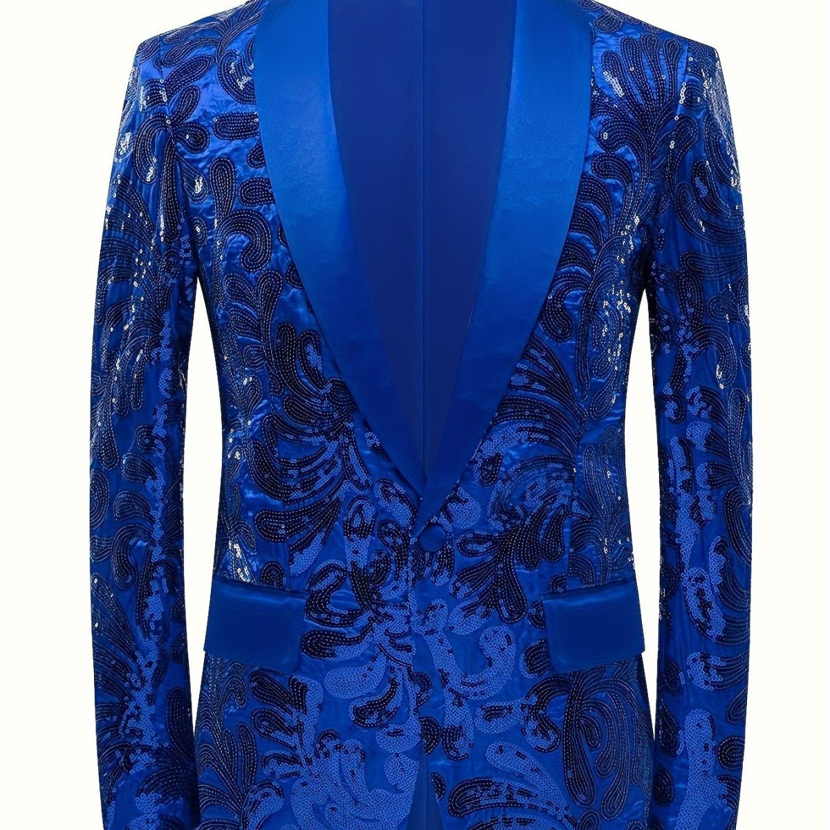 Glittering Mens Sequin Blazer Jacket - Red Shawl Collar for Show - Stopping Evening & Event Wear - Fashion - Forward Party Style, Perfect for Red Carpet Events - SHOWLU FASHION STORE