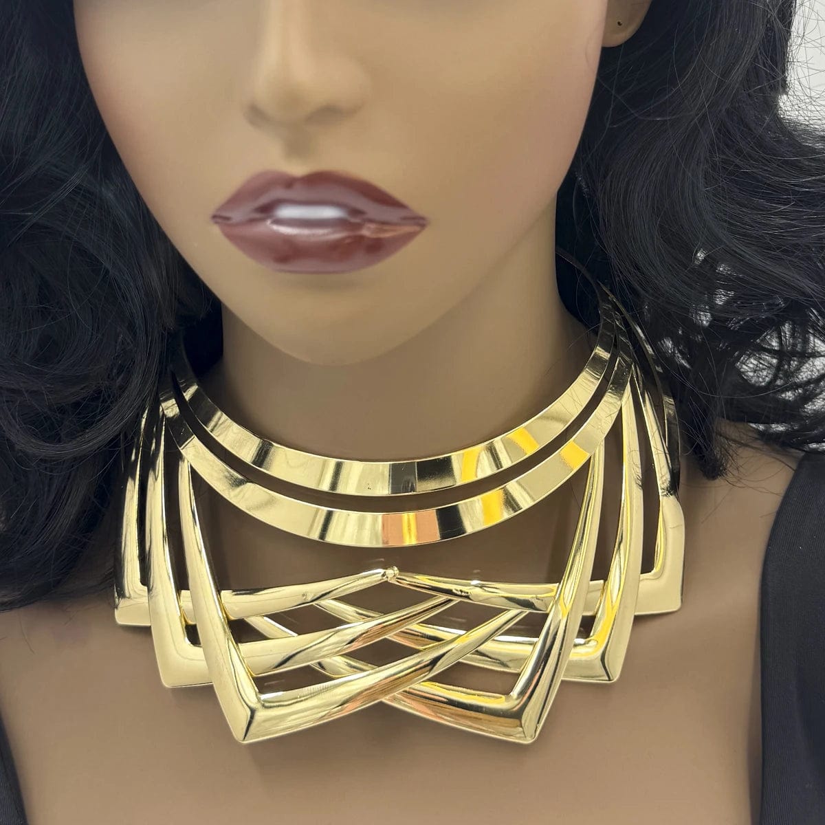 Gothic Alloy Choker Necklaces Simple Statement Short African Necklace Chokers Collar Fashion Costume Jewelry for Women Gift - SHOWLU FASHION STORE
