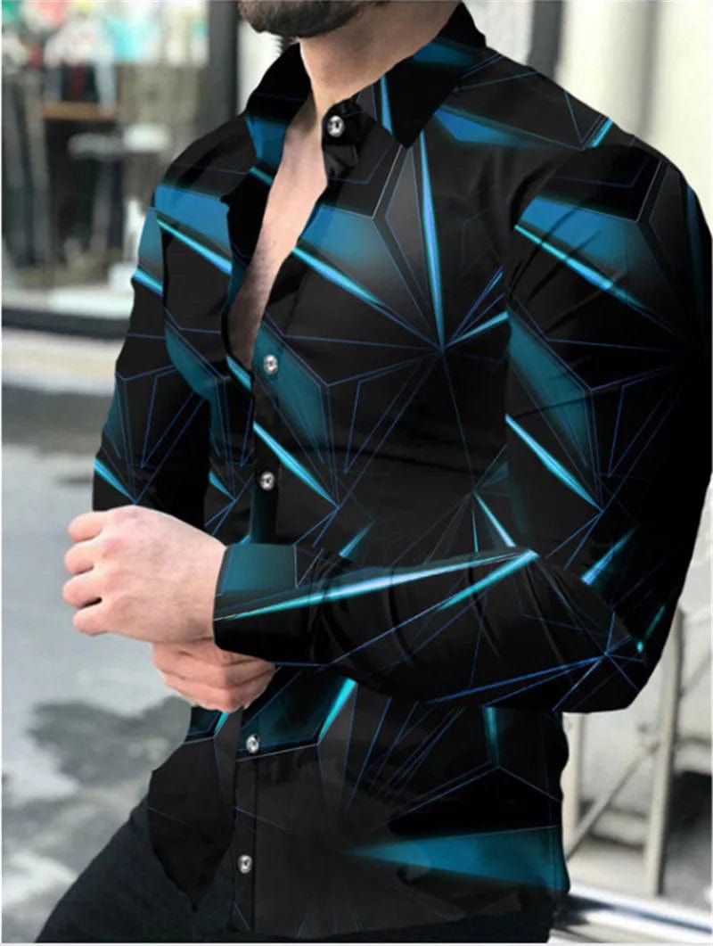Gradient Men's Clothing Soft and Comfortable Men's Shirt Summer Hawaiian Shirt High Quality Men's Clothing Fashion Button Design - SHOWLU FASHION STORE