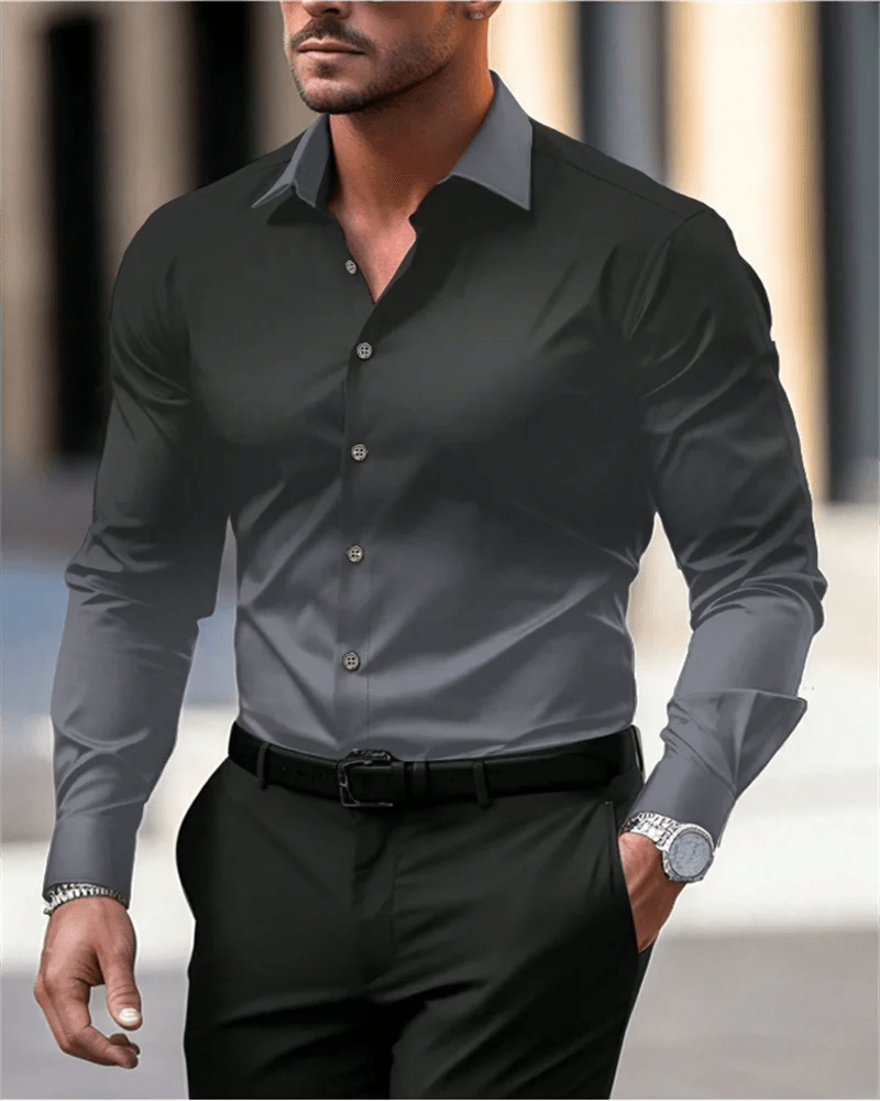 Gradient Men's Clothing Soft and Comfortable Men's Shirt Summer Hawaiian Shirt High Quality Men's Clothing Fashion Button Design - SHOWLU FASHION STORE