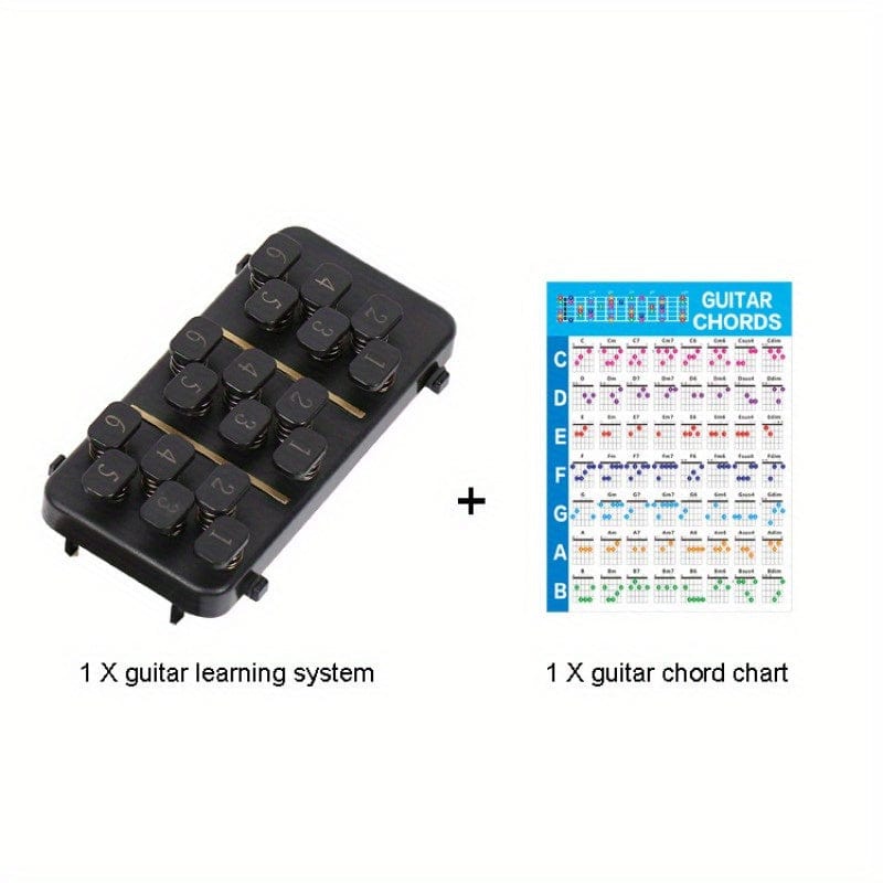 Guitar Chord Trainer For 38 - 41 Inch Folk Guitar Guitar Learning Tools Guitar Learning System Guitar Chord System Guitar Assist Device With Guitar Chord Chart - SHOWLU FASHION STORE