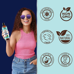 GuruNanda Coconut & Peppermint Oil Pulling (8 Fl.Oz) with Tongue Scraper - Alcohol Free Mouthwash for Fresh Breath, White Teeth & Healthy Teeth & Gums - SHOWLU FASHION STORE