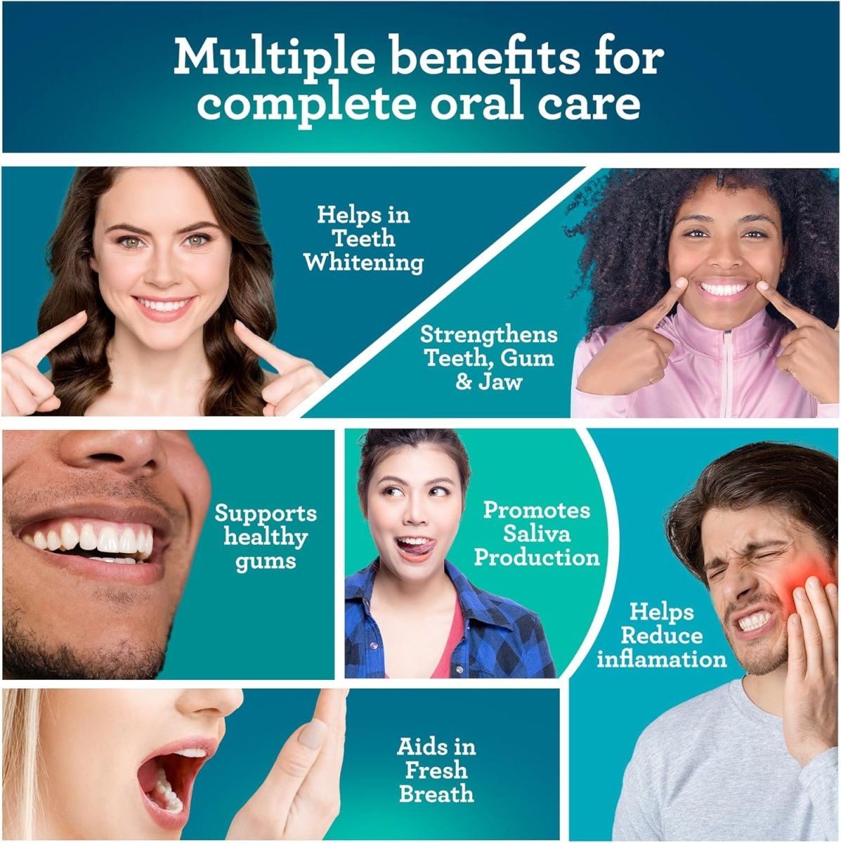 GuruNanda Coconut & Peppermint Oil Pulling (8 Fl.Oz) with Tongue Scraper - Alcohol Free Mouthwash for Fresh Breath, White Teeth & Healthy Teeth & Gums - SHOWLU FASHION STORE