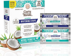 GuruNanda Teeth Whitening Strips - 16 Day Treatments - Enamel - Safe Teeth Whitening for Sensitive Teeth, Non - Slip, Dry Strip Technology - SHOWLU FASHION STORE