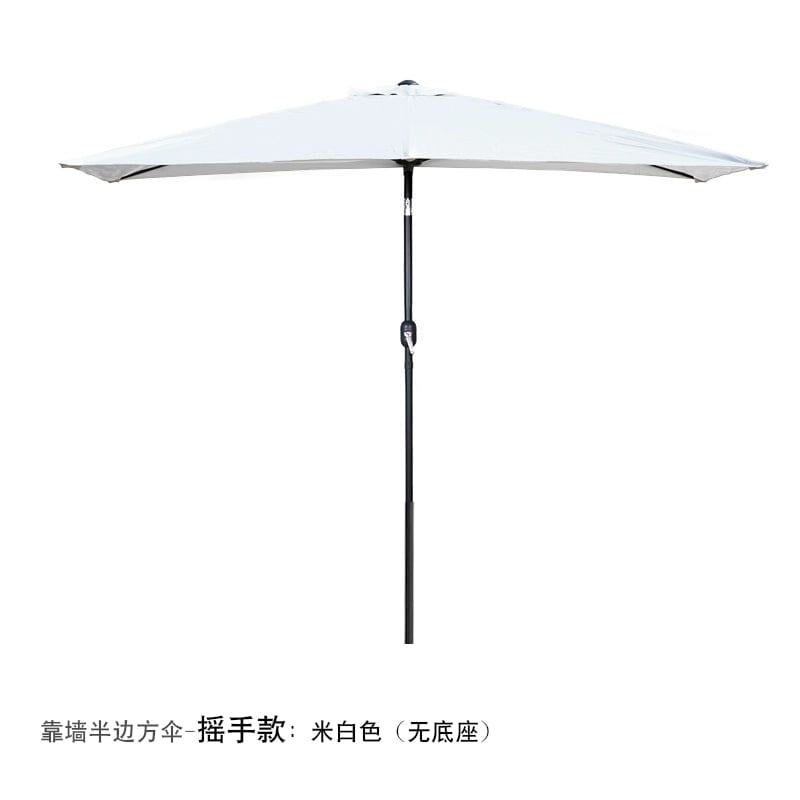 Half Umbrella Outdoor against the Wall Hand - Waving Umbrella Side - Column Umbrella Balcony Green Plant Sunshade Coffee Shop Outdoor Sun Umbrella Flower Garden - SHOWLU FASHION STORE