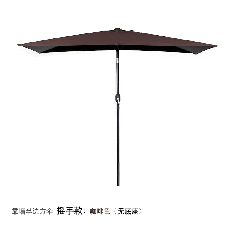 Half Umbrella Outdoor against the Wall Hand - Waving Umbrella Side - Column Umbrella Balcony Green Plant Sunshade Coffee Shop Outdoor Sun Umbrella Flower Garden - SHOWLU FASHION STORE