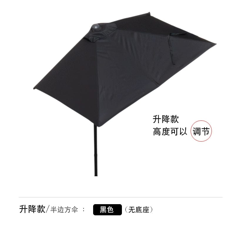 Half Umbrella Outdoor against the Wall Hand - Waving Umbrella Side - Column Umbrella Balcony Green Plant Sunshade Coffee Shop Outdoor Sun Umbrella Flower Garden - SHOWLU FASHION STORE