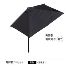 Half Umbrella Outdoor against the Wall Hand - Waving Umbrella Side - Column Umbrella Balcony Green Plant Sunshade Coffee Shop Outdoor Sun Umbrella Flower Garden - SHOWLU FASHION STORE