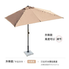 Half Umbrella Outdoor against the Wall Hand - Waving Umbrella Side - Column Umbrella Balcony Green Plant Sunshade Coffee Shop Outdoor Sun Umbrella Flower Garden - SHOWLU FASHION STORE