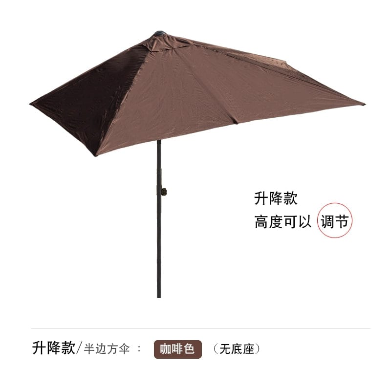 Half Umbrella Outdoor against the Wall Hand - Waving Umbrella Side - Column Umbrella Balcony Green Plant Sunshade Coffee Shop Outdoor Sun Umbrella Flower Garden - SHOWLU FASHION STORE