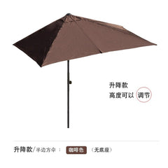 Half Umbrella Outdoor against the Wall Hand - Waving Umbrella Side - Column Umbrella Balcony Green Plant Sunshade Coffee Shop Outdoor Sun Umbrella Flower Garden - SHOWLU FASHION STORE