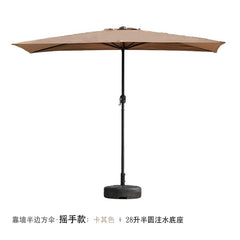 Half Umbrella Outdoor against the Wall Hand - Waving Umbrella Side - Column Umbrella Balcony Green Plant Sunshade Coffee Shop Outdoor Sun Umbrella Flower Garden - SHOWLU FASHION STORE