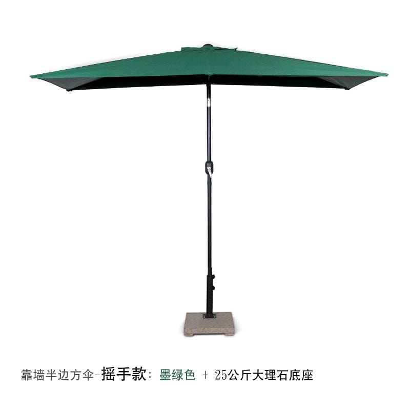 Half Umbrella Outdoor against the Wall Hand - Waving Umbrella Side - Column Umbrella Balcony Green Plant Sunshade Coffee Shop Outdoor Sun Umbrella Flower Garden - SHOWLU FASHION STORE