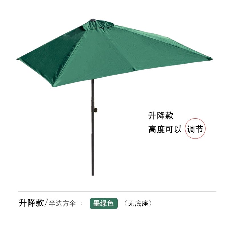Half Umbrella Outdoor against the Wall Hand - Waving Umbrella Side - Column Umbrella Balcony Green Plant Sunshade Coffee Shop Outdoor Sun Umbrella Flower Garden - SHOWLU FASHION STORE