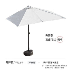 Half Umbrella Outdoor against the Wall Hand - Waving Umbrella Side - Column Umbrella Balcony Green Plant Sunshade Coffee Shop Outdoor Sun Umbrella Flower Garden - SHOWLU FASHION STORE