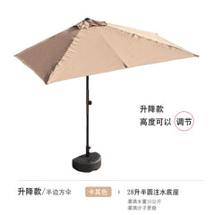 Half Umbrella Outdoor against the Wall Hand - Waving Umbrella Side - Column Umbrella Balcony Green Plant Sunshade Coffee Shop Outdoor Sun Umbrella Flower Garden - SHOWLU FASHION STORE