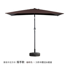 Half Umbrella Outdoor against the Wall Hand - Waving Umbrella Side - Column Umbrella Balcony Green Plant Sunshade Coffee Shop Outdoor Sun Umbrella Flower Garden - SHOWLU FASHION STORE