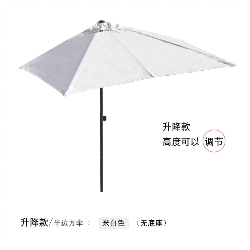 Half Umbrella Outdoor against the Wall Hand - Waving Umbrella Side - Column Umbrella Balcony Green Plant Sunshade Coffee Shop Outdoor Sun Umbrella Flower Garden - SHOWLU FASHION STORE
