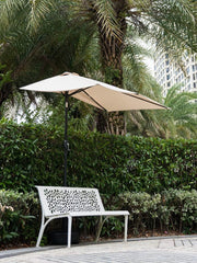 Half Umbrella Outdoor against the Wall Hand - Waving Umbrella Side - Column Umbrella Balcony Green Plant Sunshade Coffee Shop Outdoor Sun Umbrella Flower Garden - SHOWLU FASHION STORE